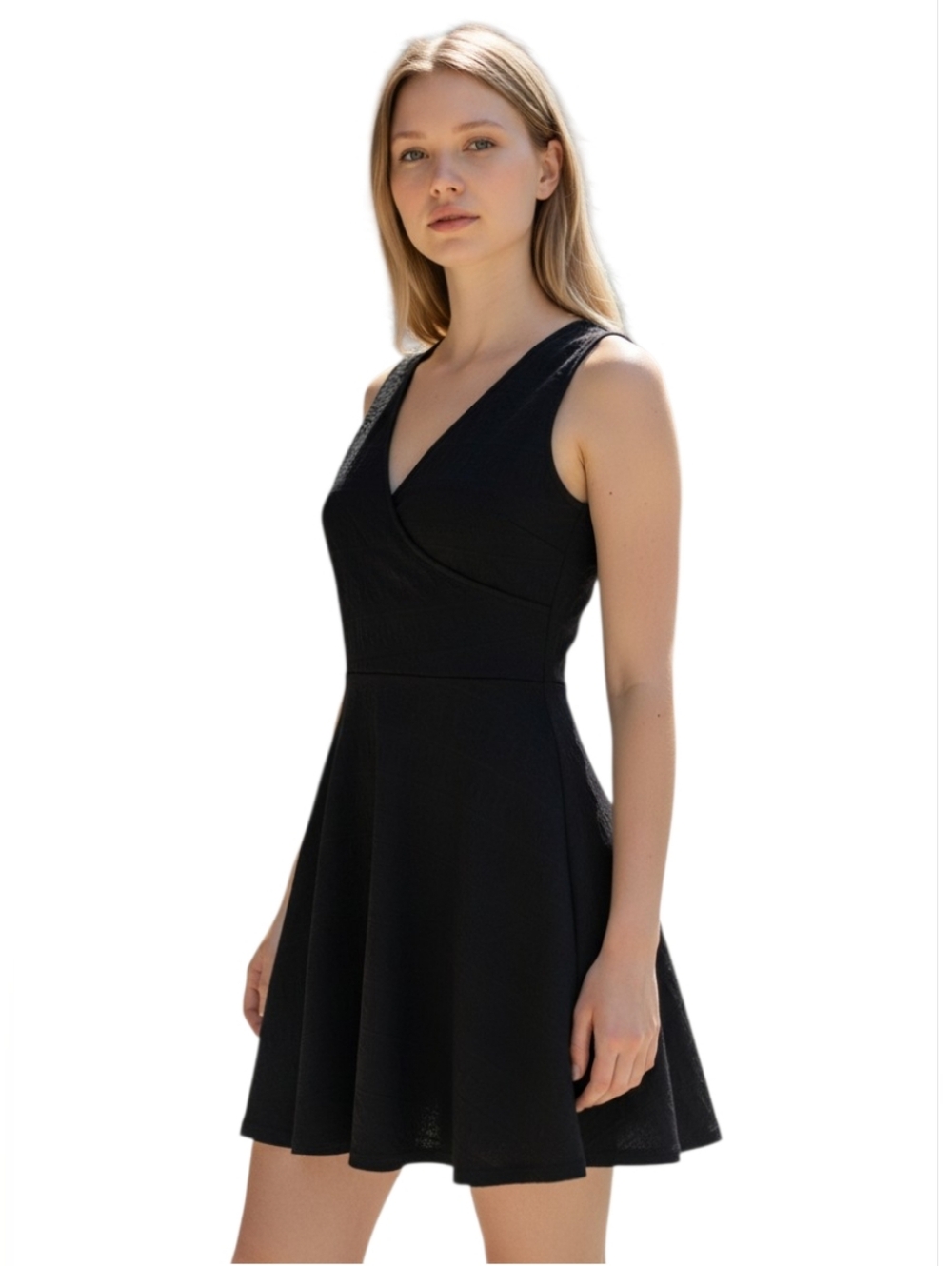 Vintage Y2K Ginger G Fit and flare stretch Jacquard Minidress in black Medium